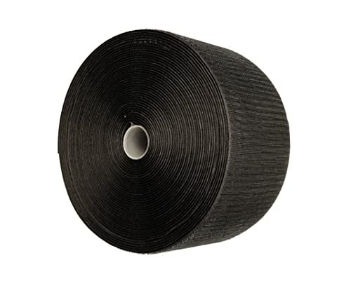 Tumbl Trak Hook Mat Fastener | 42' Long & 4" Wide | Hook Fastener for Carpet Bonded Foam Seams | for Gymnastics and Cheer Gym Floors (Black)