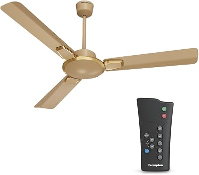 Premion Aura2 BLDC 1200mm BLDC Ceiling Fan | Point Anywhere Remote Control | BEE 4 Star Rated Energy Efficient | Superior Air Delivery | 4* Year Manufacturer Warranty | Birken Effect Gold