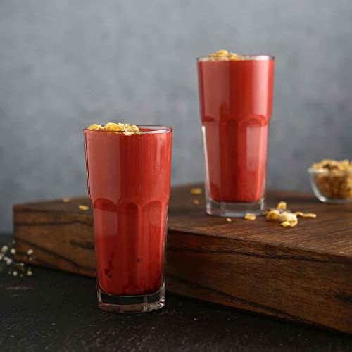 Image of Smartserve Marocco Imported Tall Highball Cocktail /Juice /Beer /Mocktail /Vodka Glass Set, 325ml, Set of 6