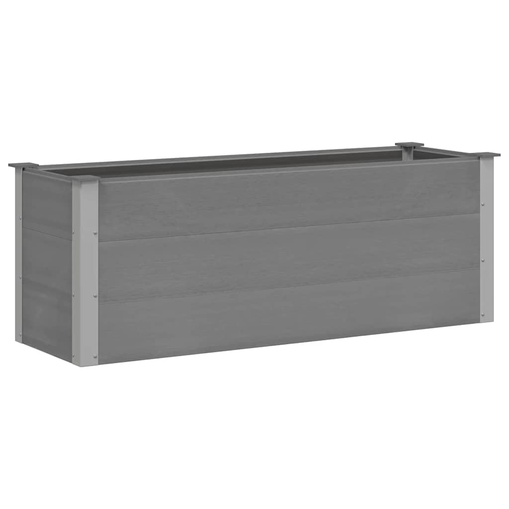 vidaXL Garten Hochbeet Pflanzkasten Blumenkasten Gemüsebeet Pflanzkübel Blumenkübel Frühbeet Gartenbeet Pflanzbeet WPC 150x50x54cm Grau