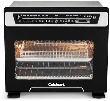 Cuisinart 15-in-1 Extra-Large Digital Air Fryer Oven with 9"x13" 2-in-1 Pan, Air Fry 4 Lbs of Wings, Cook a 13 Lb Turkey or 5+ Lb Chicken, Toast 9 Slices of Bread, and Bake a 13" Pizza, TOA-112