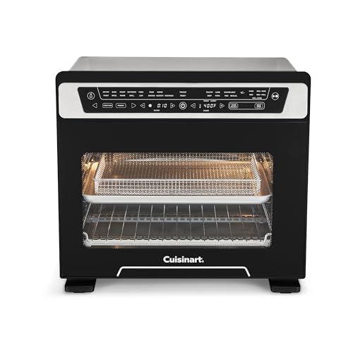 Cuisinart 15-in-1 Extra-Large Digital Air Fryer Oven with 9"x13" 2-in-1 Pan, Air Fry 4 Lbs of Wings, Cook a 13 Lb Turkey or 5+ Lb Chicken, Toast 9 Slices of Bread, and Bake a 13" Pizza, TOA-112