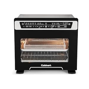 Cuisinart 15-in-1 Extra-Large Digital Air Fryer Oven with 9″x13″ 2-in-1 Pan, Air Fry 4 Lbs of Wings, Cook a 13 Lb Turkey or 5+ Lb Chicken, Toast 9 Slices of Bread, and Bake a 13″ Pizza, TOA-112