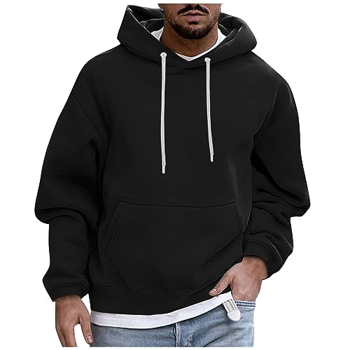 Men'S Hoodies,Big And Tall Plain Hoodie Sweatshirts Fashion Hooded Pullover Casual Long Sleeve Fall Top M-4Xl