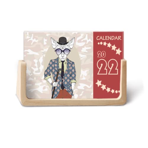 Calendrier de bureau 2022 aquarelle chien, cadeau idéal pour passionnés de canidés