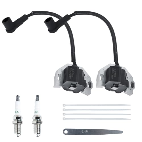 Image of 21171-0743 Ignition Coil and Spark Plug Kit for Kawasaki FR651V FR691V FX751V FX801V FX850V FR600V, Compatible with John Deere Engine