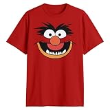 The Muppets Animal Dr. Teeth Big Face Adult T-Shirt(LG, Red)