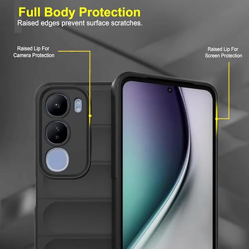 Image of amazon basics Back Case Cover for Vivo Y29 5G | Compatible for Vivo Y29 5G Back Case Cover | Liquid Silicon Magic with Camera Protection | Black