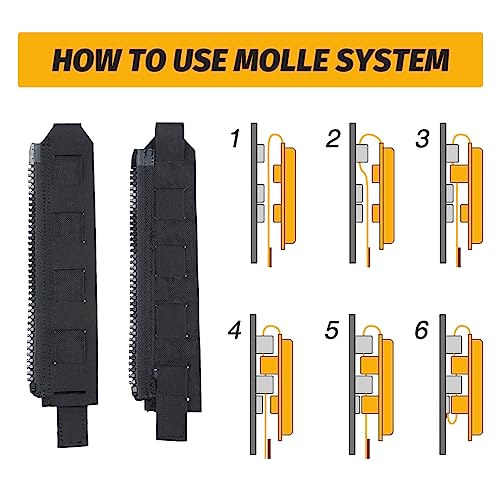 Kit cremallera Molle IDOGEAR para extension de carga y transporte tactico en chaleco 4