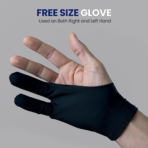 Image of SereneLifeHome SereneLife Two-Finger Glove for Graphics Drawing Tablet-Designed for Graphic Tablet /Light Box /Tracing Light Pad Use|Great Air Permeability and Strong Tensile Resistance,Black