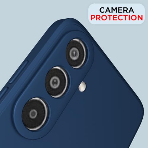 Image of Outlouders Back Cover for Samsung Galaxy M35 5G | Camera Protection | Durable Soft Matte Silicone Bumper Case (Blue)