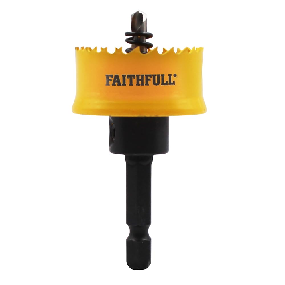 Faithfull FAIHSM32 Mini Holesaw, Fast-Cutting Hole Cutter for Sheet Metal Stainless Steel, Aluminium - 32mm