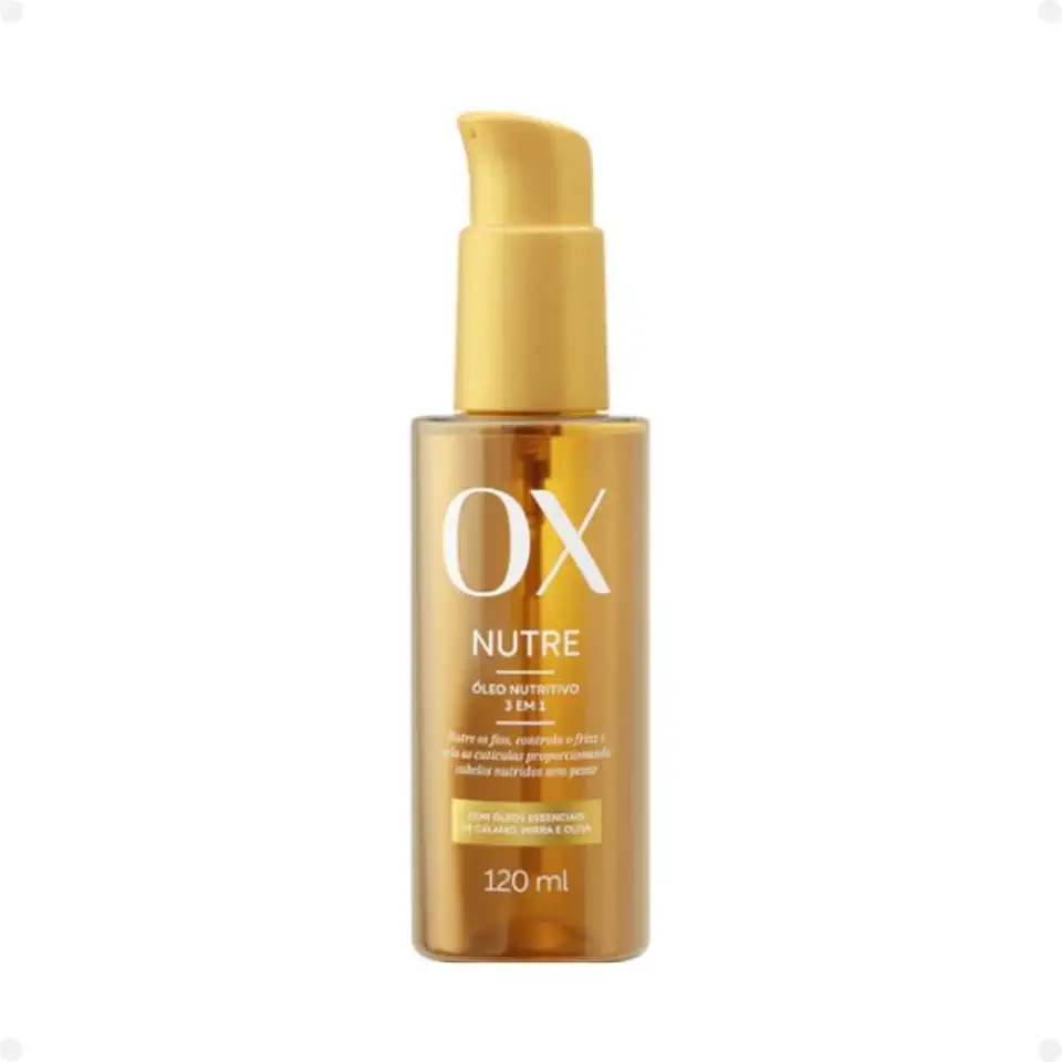 Óleo Capilar Nutritivo 3 em 1 Nutre Ox para Nutrição, Controle de Frizz e Selamento 120ml
