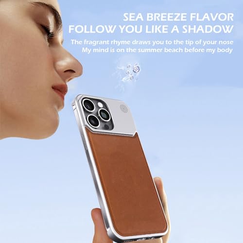 Coque iPhone 16 Pro Max en cuir luxe sans cadre gris élégant - 2