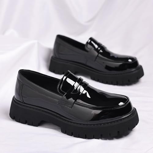 Men's Classic Round Toe Lug Sole Business Casual Formal Work Shoes Mens Dress Shoes4