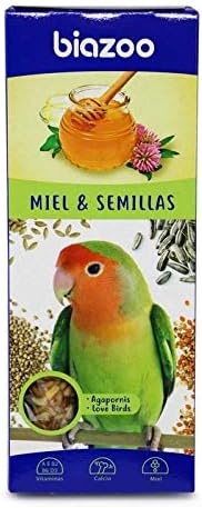 Biazoo - Barritas de Miel & Semillas para Agapornis - Pack 10 Caj...