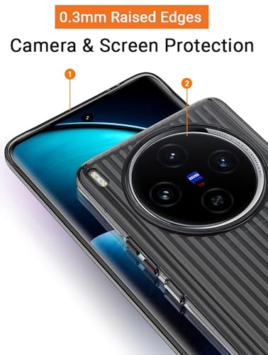 Image of Kapa Wave Magnetic Frosted Grip Back Cover for Vivo X300 5G | [MagSafe Compatible] Wireless Charging, Slim, Metal Buttons Matte Finish Back Case (Grey)