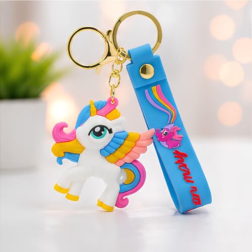 Image of Cute 3D Keychain | Keyring & Quirky Bag Charm | Hard Silicone, Unbreakable | Travel Essential | Kids Friendly | Strap & Bag Hook