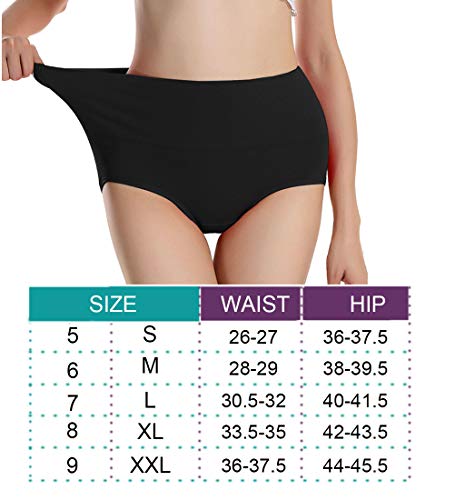 Image of UMMISS Womens Underwear,Cotton High Waist Underwear for Women Full Coverage Soft Comfortable Briefs Panty Multipack