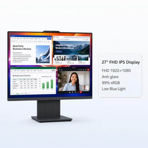 Image of Customized Lenovo AIO 27 inch FHD All-in-One Desktop, Intel Core i7-13620H, 16GB / 32GB / 64GB DDR5 RAM, 512GB / 1TB / 2TB PCIe SSD, Wi-Fi 6, 5MP Webcam, HDMI-in /Out, Win 11
