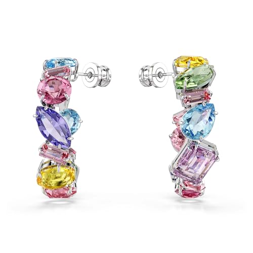 Swarovski Gemstone 5692412 asymmetrical hoop earrings2