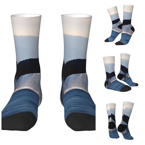 LZQPOEAS Whale Tail Athletic Socks Unisex Cushioned Crew Socks Hiking Running Calf Sock Soft Above Ankle Sock