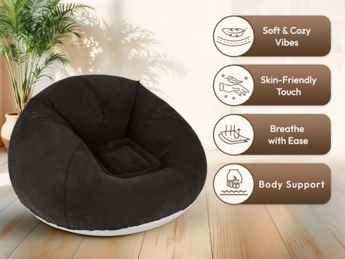 Image of OLEEK Inflatable Bean Bag Chair with Electric air pumb 6PCS - Inflatable Chairs for Adults - Folding Outdoor Bean Bag Chair - Inflatable Chair for Kids - Inflatable Bean Bag Chairs Outdoor