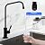Matte Black Drinking Water Faucet, Lead-Free Water Filter Faucet, Reverse Osmosis Faucets for Kitchen Sink 304 Stainless Steel RO Faucets