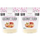 Wholesome Yum Premium Organic Coconut Flour For Baking & More (16 oz / 1 lb) - Low Carb, Gluten Free, Non GMO, Keto Friendly Flour Substitute (Pack of 2)