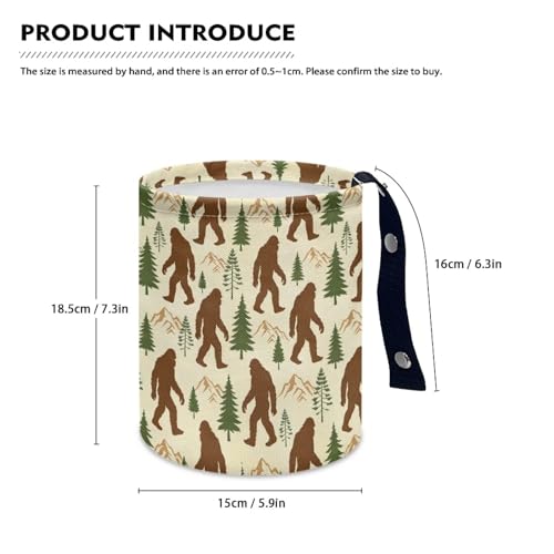 Image of Bigfoot Forest Mountain Car Trash Can Collapsible Portable Small Car Garbage Bin for Front Seat, Back Seat, Floor, Headrest Rubbish Bin Universal for SUV Trucks