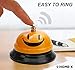 HOME-X Yellow Smiling Call Bell, Service Bell for School, Reception Desk, Counter Bell, Hotel Bell, 3 3/8