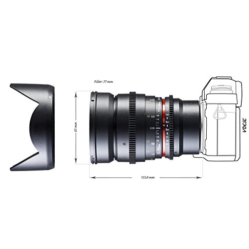 Focale fixe Walimex Pro 24 1.5 VCSC Fuji X objectif noir vidéo