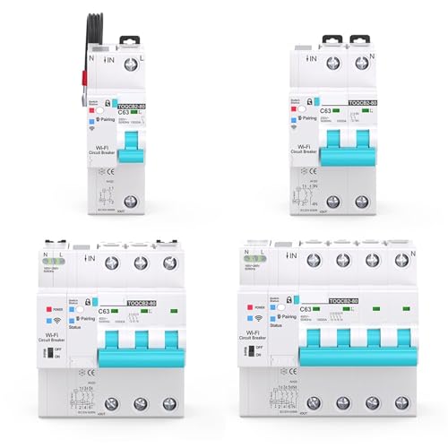 Disjoncteur WiFi MCB 4P télécommandable à réenclenchement automatique - 6