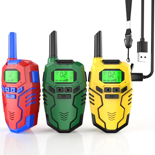 Inspireyes Walkie Talkie Niños Recargable, 48 Horas de Tiempo de Trabajo, 3...