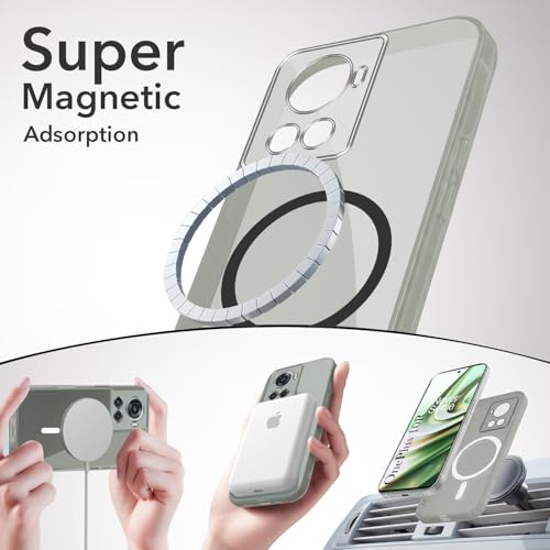 Image of Jkobi Lifetime Anti-Yellow MagSafe Compatible Clear Back Cover Case for OnePlus 10R (Sleek Hard Crystal | Shockproof and Camera Protection)
