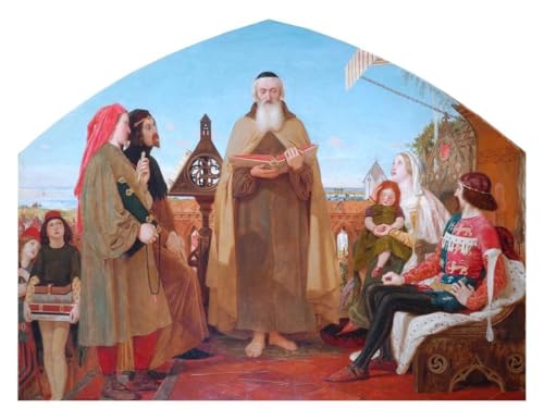 Peinture la Première Traduction de la Bible en Anglais par Madox Brown Toile 60x90