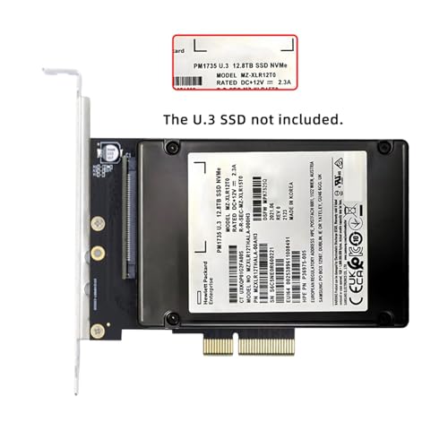 Adaptateur U.3 U3 vers PCI-E 4.0 X4 Kit SFF-8639 triple pour carte mère PM1735