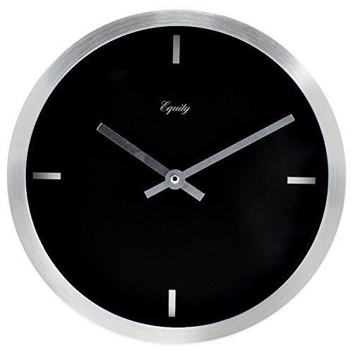Equity 20776 10" Brushed Aluminum Analog Clock #TOP19