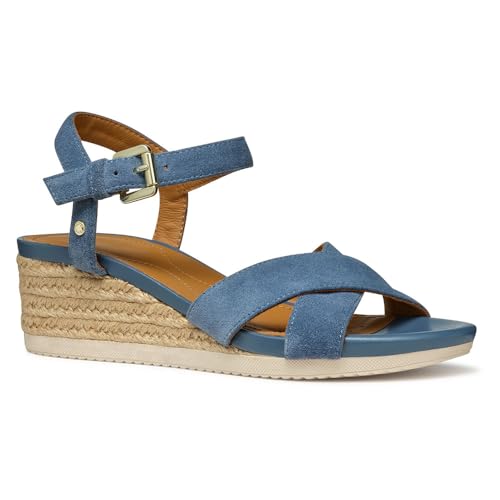 Geox - D ISCHIA CORDA B, Sandalia de cuña Mujer, Avio,