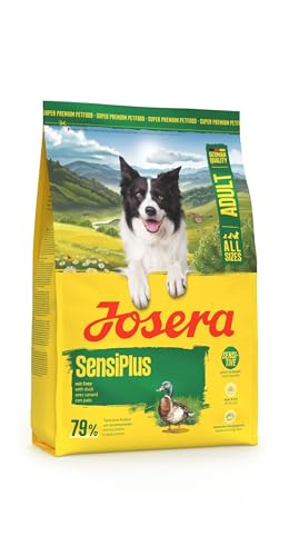 JOSERA Adult SensiPlus Ente & Reis (1 x 3 kg) | Premium Trockenfutter für ausgewachsene empfindliche Hunde | mit viel Biotin für gesunde Haut & Fell | hoch verdaulich | glutenfrei | 1er Pack