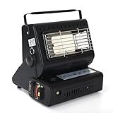 BRQ より速い加熱 持ち運び簡単 ポータブル屋外ヒーター ユニークなスプレーペイントは傷つきにくく 耐摩耗性に優れている 防錆 美しいスタイリング 暖房器具 釣り キャンプ 旅行のための多機能 防寒対策 (ブラック)