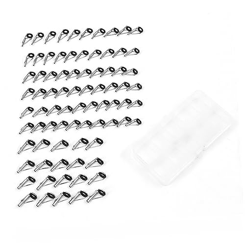 Outanaya Fishing Rod Case Accessories 80pcs Sea Rod Guide Rings Saltwater Freshwater