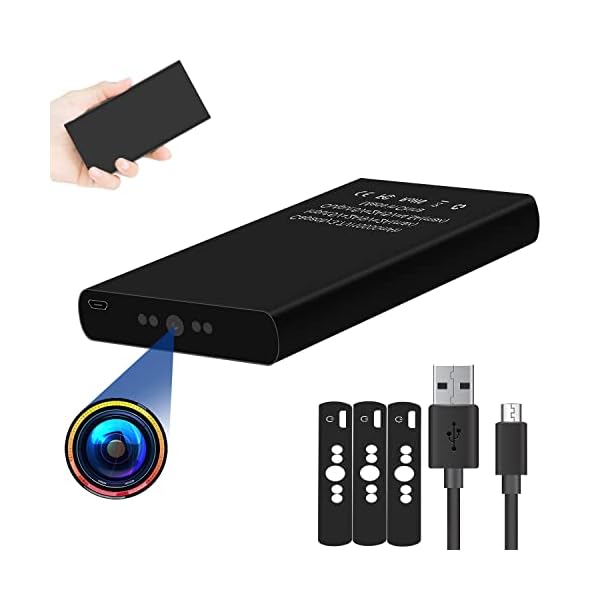 VERRNY Spy Camera Hidden Camera HD 1080P Nanny Cam 10000MAH Small Security Camera with Night Vision/Motion Detection/No WiFi Needed