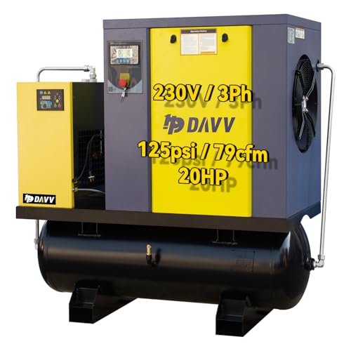 HPDAVV Total Rotary Screw Air Compressor - 20HP/ 15KW -