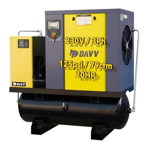 HPDAVV 20HP All-in-One Industrial Compressor