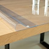 BHODA Hule Mesa Rectangular PVC Resistente a Altas Temperaturas, Cristales para Mesas, Fácil de Limpiar, Mantel Hule para Oficina en Casa,Cubierta, 1mm 50x75cm