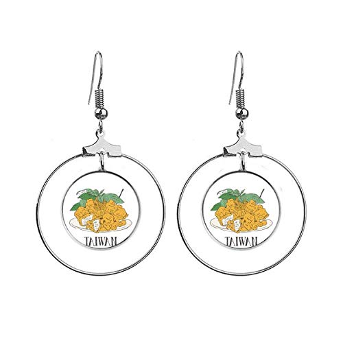 Boucles d'oreilles pendantes serpent et poulet frit en résine légère et ultra réaliste