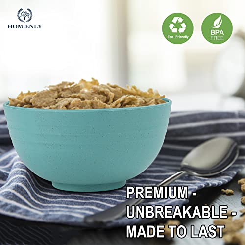Homienly Cereal Bowl Set, Wheat Straw Fiber Unbreakable Lightweight Bowls Set (Multi, 26 Oz) #TOP3