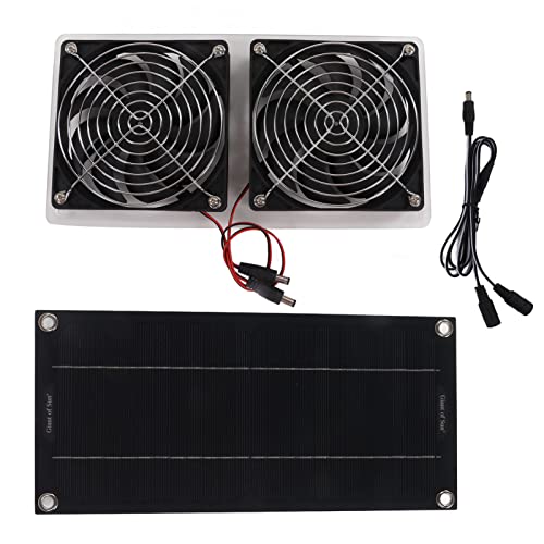 Ventilador solar ao ar livre, kit de ventilador de painel solar à prova d'água ecologicamente corre