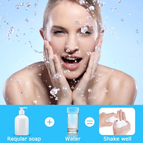 30 Pcs 1 Oz/30 ml Foam Pump Bottles, Clear Plastic Mini Empty Dispenser Foaming Bottles for Travel, Refillable Hand Sanitizer, Lash Shampoo4